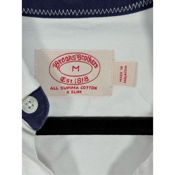 Brooks Brothers LS Shirt Mens M Blue‎ All Supima Cotton X Slim Coastal Preppy - Picture 3 of 10